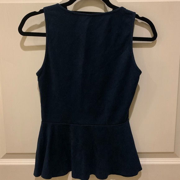 Design Lab Lace-Up Peplum Tank Top - Picture 5 of 6